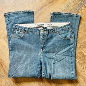 Lands’ End Original Fit Modern Waist Boot Leg Stretch Jeans 14
